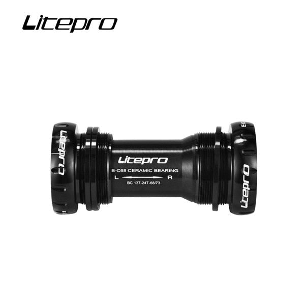 Litepro Elite MTB Mountain Bicycle Ceramic External Bearing Bottom Brackets Screw-in Threaded BB68mm Bearing Bottom Bracket