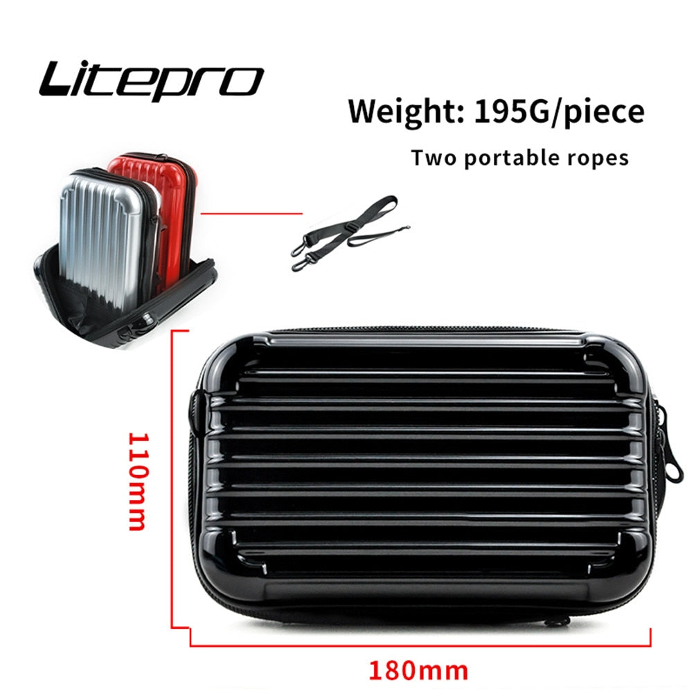 Litepro-Litepro For Bromp Bicycle Pig Nose Bag Waterproof Mini Suitcase Storage Folding Bike Portable Headstock
