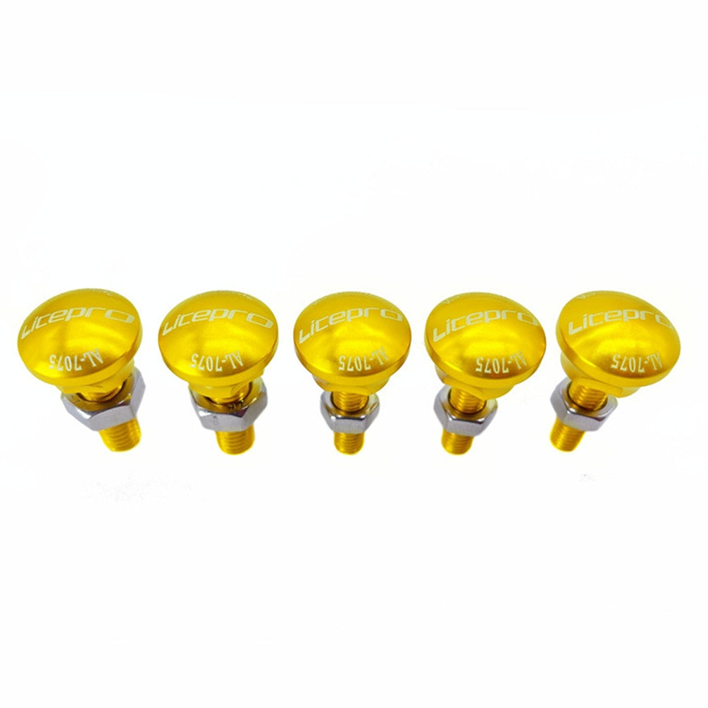 Litepro For Birdy 2 3 Bicycle Front Wheel Fixing Screw Aluminum Alloy  Folding Bike Rear Fork Fixing Bolts 5Pcs