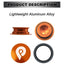 Litepro 1pc Integrated Hollow Crank Cap Cover Aluminum Alloy Chainwheel Plugs Compatible With Bicycle Crankset Covers 6g