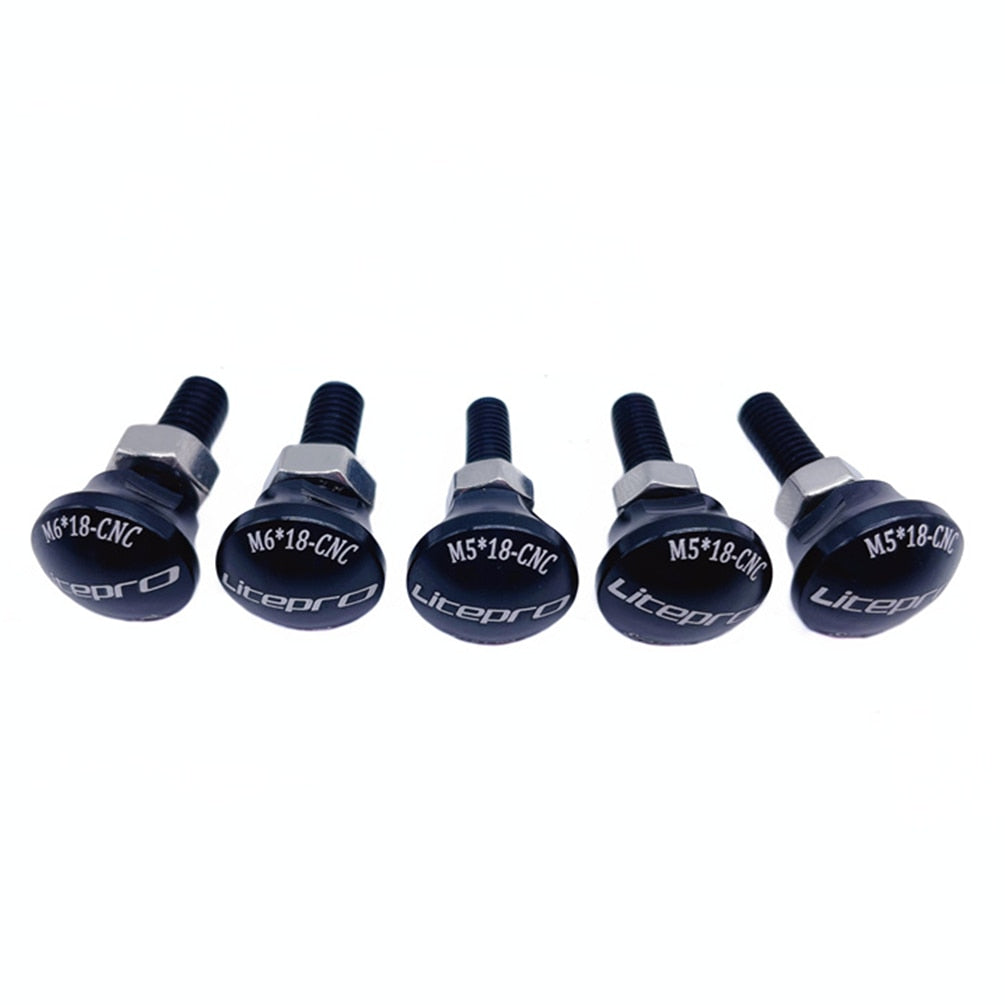 Litepro For Birdy 2 3 Bicycle Front Wheel Fixing Screw Aluminum Alloy  Folding Bike Rear Fork Fixing Bolts 5Pcs