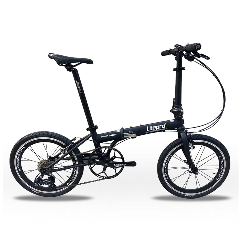 Litepro 20Inch Folding Bike V Brake External 10Speed Bicycle Steel Frame Portable Vehicl