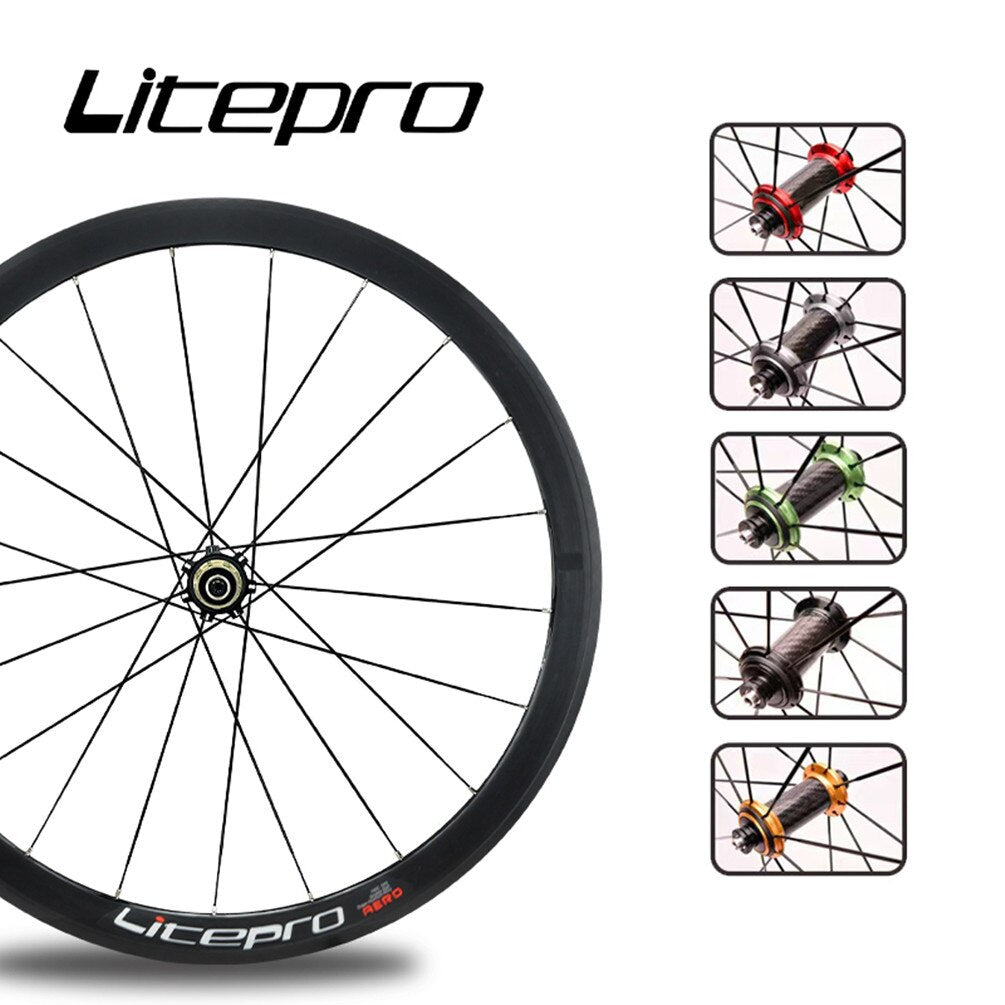 Litepro 700C Carbon Fibre Hub Straight Pull Wheels Alloy Rim 40MM 6 Claws 11S Road Bicycle V Brake Wheelset 1900G