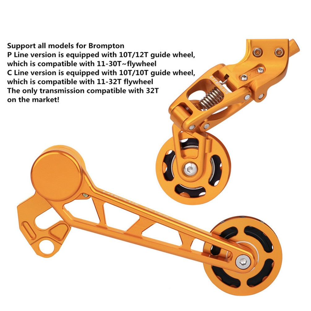 Litepro Liteplus For Bromp Folding Bike External 7S Transmission Aluminum Alloy P/C Line Upgrade Rear Derailleurs Tensioner