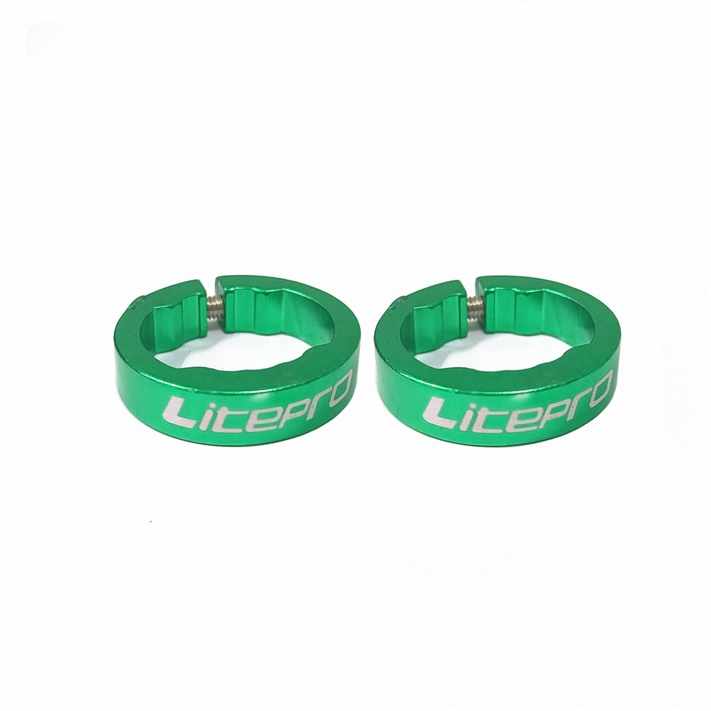 Litepro Double-Sided Lock Ring for 22.2mm Handlebars – Aluminum Alloy, 8mm Height (9.3g) – Multiple Colors