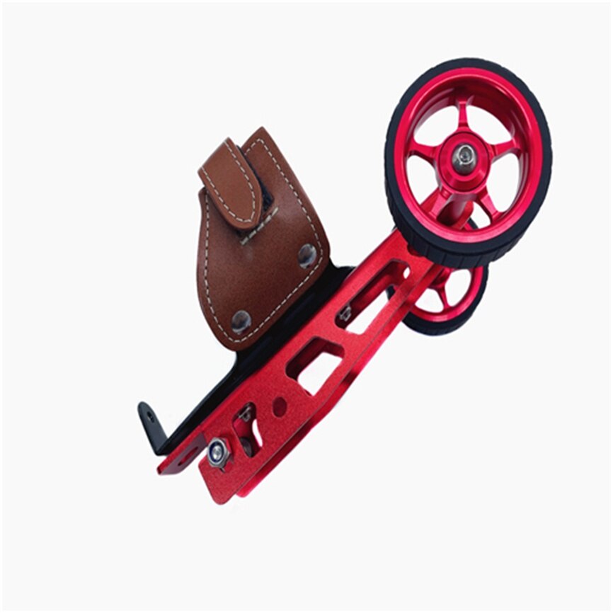 Litepro Elite Folding Bike Rolling Wheel Rack Alloy Thick Wheel Thin Wheel Bottle Cage Pushing Mount For birdy 1/2/3