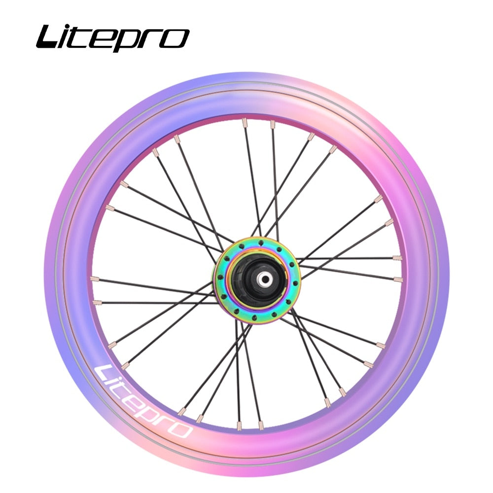 Litepro Elite AERO S42 20 Inch Wheelset 100/135mm 4 Bearings 451 V Disc Brake Rainbow Sealed Rims Wheel For 8/9/10/11 Speed