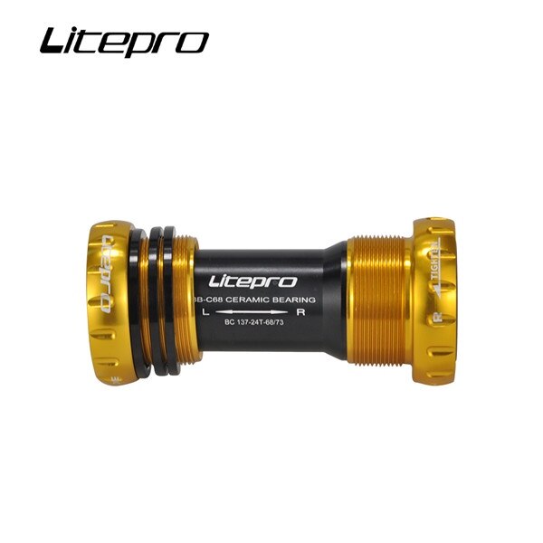 Litepro Elite MTB Mountain Bicycle Ceramic External Bearing Bottom Brackets Screw-in Threaded BB68mm Bearing Bottom Bracket