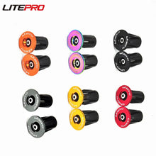 Litepro Bicycle Handlebar End Plugs (Expandable) - Aluminum Alloy, 22-24mm, 9 Colors, Lightweight