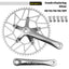 Litepro Square Taper Crankset with Hollowtech Narrow-Wide Chainring - 130 BCD, 170mm, 46-58T Options, Aluminum