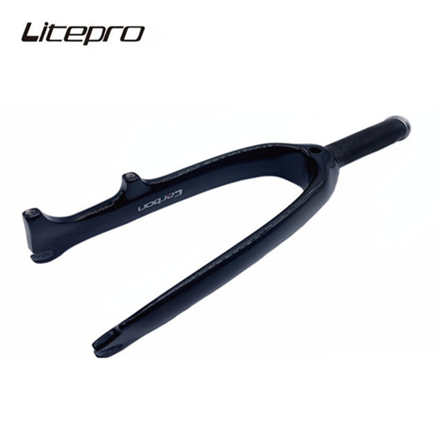 Litepro Elite Folding Bike K3 PLUS Carbon Fiber Front Fork Modify 14/16 Inch 349 305 Disc Brake Wheel Ultralight 285g Fork