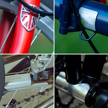 For Brompton Frame Protection Kit – Aluminum Alloy, Fork Cable Guide/Rear Hook/Main Frame/BB/Rear Chainstay, Black/Red/Gold/Silver