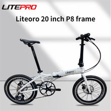 Litepro 20Inch Folding Bike Aluminum Alloy Frame External 10Speed Disc Brake Bicycle Ultralight Portable Vehicl