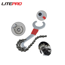 Litepro MTB Bicycle Multifunctional Tool Bottom Bracket Flywheel Fixed Wrench Tail Hook Install Remove Bike Maintenance Tools