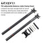 Litepro Carbon Fiber Seatpost for Folding Bikes - 31.8mm/33.9mm x 580mm, 310g/282g, Dual-Bolt Clamp, Gloss/Matte Black
