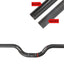 Litepro Carbon Fiber M-Bar for Folding Bikes - 25.4mm, 540/580mm, 124g, 3K Weave, Gloss/Matte Black (Riser Handlebar)