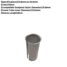 Bicycle Seatpost Shim Adapter - 31.8mm to 33.9mm, CNC Machined 6061 Aluminum, 80mm Length