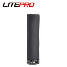 Litepro Locking Sponge Bike Grips – 22.2mm, Single-Sided Clamp, 135mm (78g/84g) – Black/Brown