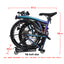 Litepro 16Inch External 9 Speed Tri-fold Folding Bicycle Straight M Handlebar Steel Frame