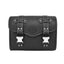 Litepro Black Retro Leather Handlebar Bag with Silver Buckle,for Brompton/Dahon