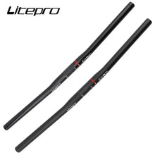 Litepro Full Carbon Fiber Handlebar for Folding Bikes - 25.4mm*540/580mm, 108g, 3K Weave, Gloss/Matte Black