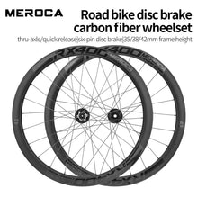 Litepro MEROCA RX300/RX400 700C Carbon Disc Brake Wheelset – Thru-Axle/QR, 35/38/42mm Depth, 8-12 Speed, T700+T800 Carbon (6-Bolt)
