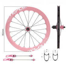 Litepro Liteplus 451 Wave Carbon Wheelset – 20-Inch Disc Brake, Straight-Pull Spokes, 11-Speed, 535g/655g (Front/Rear)