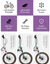 Litepo S20D Folding Bike - 20" 9-Speed, Disc Brake Aluminum Alloy Frame, Ultralight 11kg