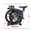 Litepro 20Inch External 9 Speed Tri-fold Folding Bicycle Straight M Handlebar Steel Frame