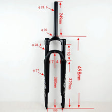 Litepro 700C Disc Brake Shock Absorber Front Fork CITY Bike 100MM QR Shoulder Control Air Fork