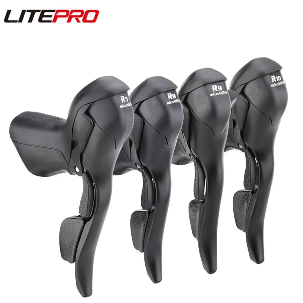 Litepro microNEW Road Bike 2 3X7 8 9 10 11 Speed Shifter Conjoined DIP Derailleurs Dual Control Levers Finger Dial