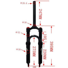 Litepro PASAK Bicycle Front Fork 20 24 Inch Mountain Air Fork Aluminum Alloy Disc Brake 100MM Quick Release Shoulder Wire Lock Shock Absorber