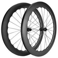 Litepro-Road Bicycle Prin Ceton Wheelset UD Glossy U Shape 700C Carbon Fibre 65mm Depth Disc Brake Clincher Wheels