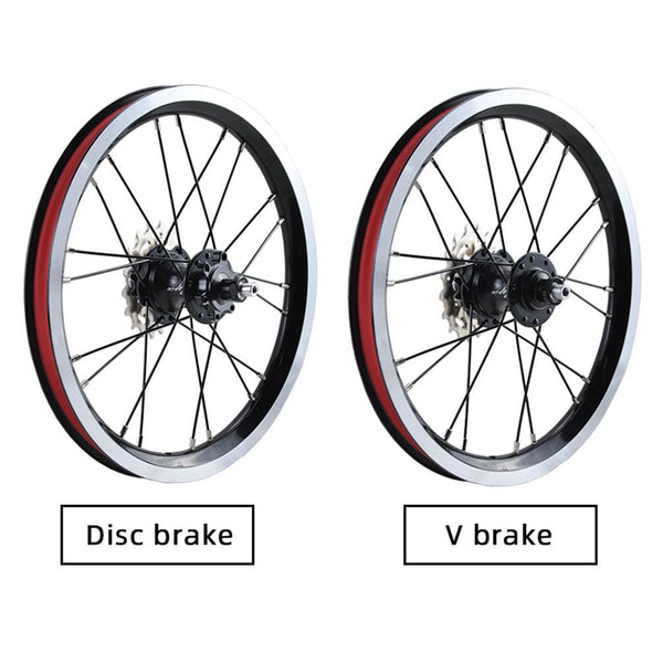 JKLapin 14 Inch External 3 Speed Wheel Folding Bike V/Disc Brake Wheel ...
