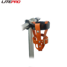 Litepro Folding Bicycle Leather Bottle Cage Anti Shaking Retro Aluminum Alloy Bracket Mountain Bike Water Cup Holder
