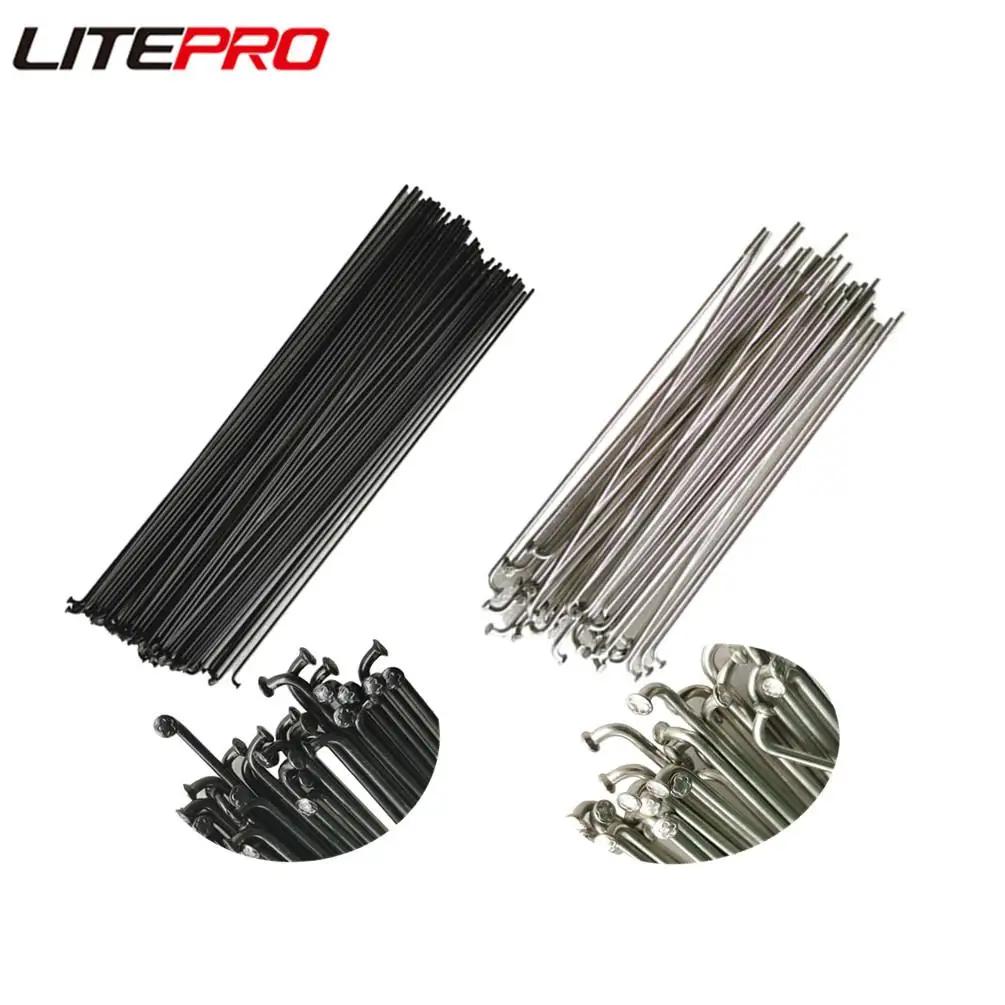 Litepro 1PC Folding Bicycle Stainless Steel Round Spoke With Copper Cap Road Bike Repair Replacement J Bend Spokes 96 98 100MM