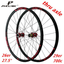 Litepro MTB Mountain Bike 26/27.5/29inch Wheelset Thru-axis Axle Disc Brake 24H 6Claws Stright Pull 12Speed Wheels 700C Rim