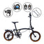 DIY Customized Litepro 20Inch External 9 Speed Tri-fold Folding Bicycle Straight M Handlebar Steel Frame