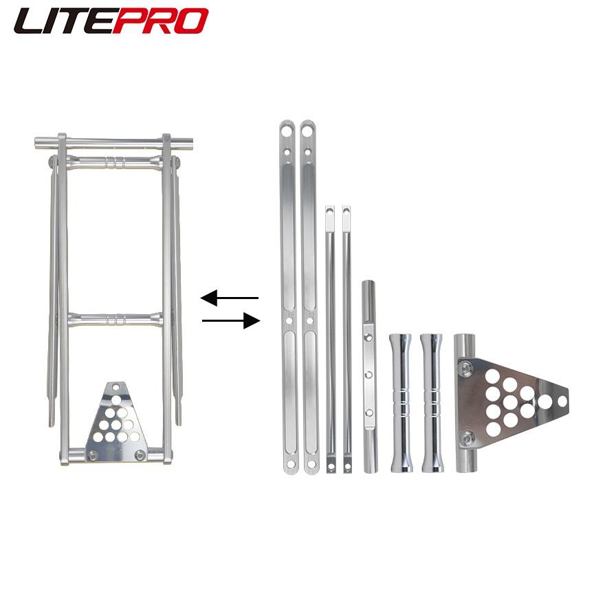 Litepro For Brompton Bicycle Foldable Rear Rack Portable Luggage Shelf Aluminum Alloy Tail Shelf Holder