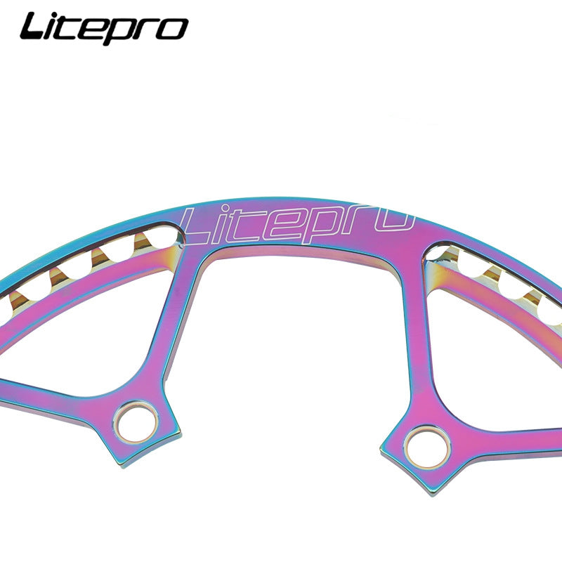 Litepro Electroplating Color With Guard Folding Bike Chainring