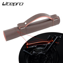LP litepro Folding Bicycle Leather Handle For Bromp Vehicle Handlebar Retro Bike Hand Buckle
