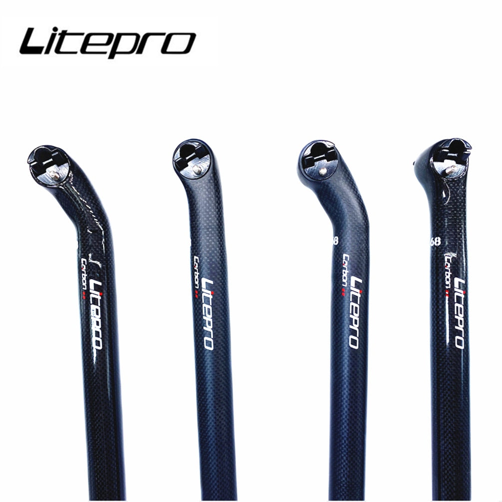 Litepro Folding Bike A68 Carbon Fiber 33.9*580MM Integrated 5/25 Degree Seatpost