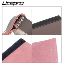Mango de cuero de bicicleta plegable LP litepro para manillar de vehículo Brompton hebilla de mano de bicicleta Retro