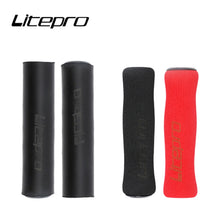 Litepro Handlebar Grips – Sponge/Silicone, 22.2mm, 12.5/13cm, Includes Plugs (48g/58g per Pair)