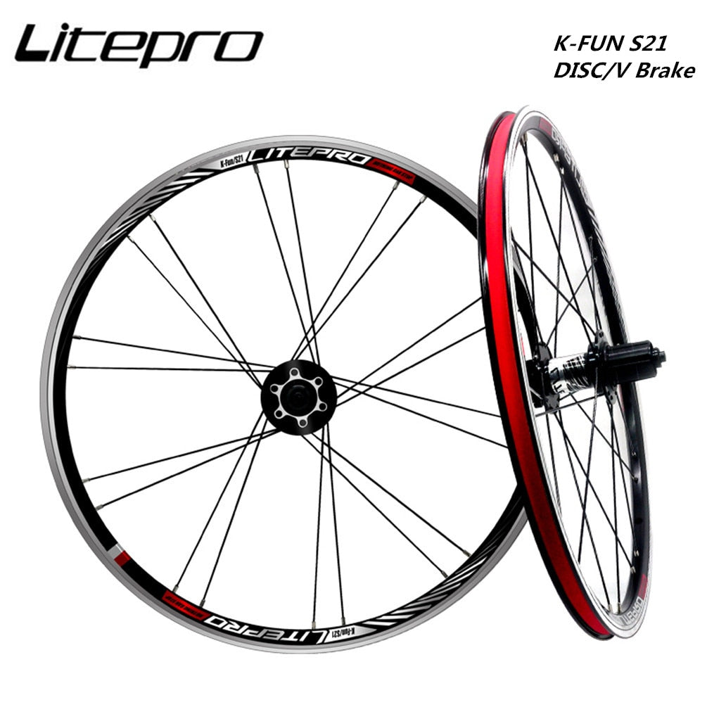 Litepro KFUN/S21 V freno de disco juego de ruedas de aleación