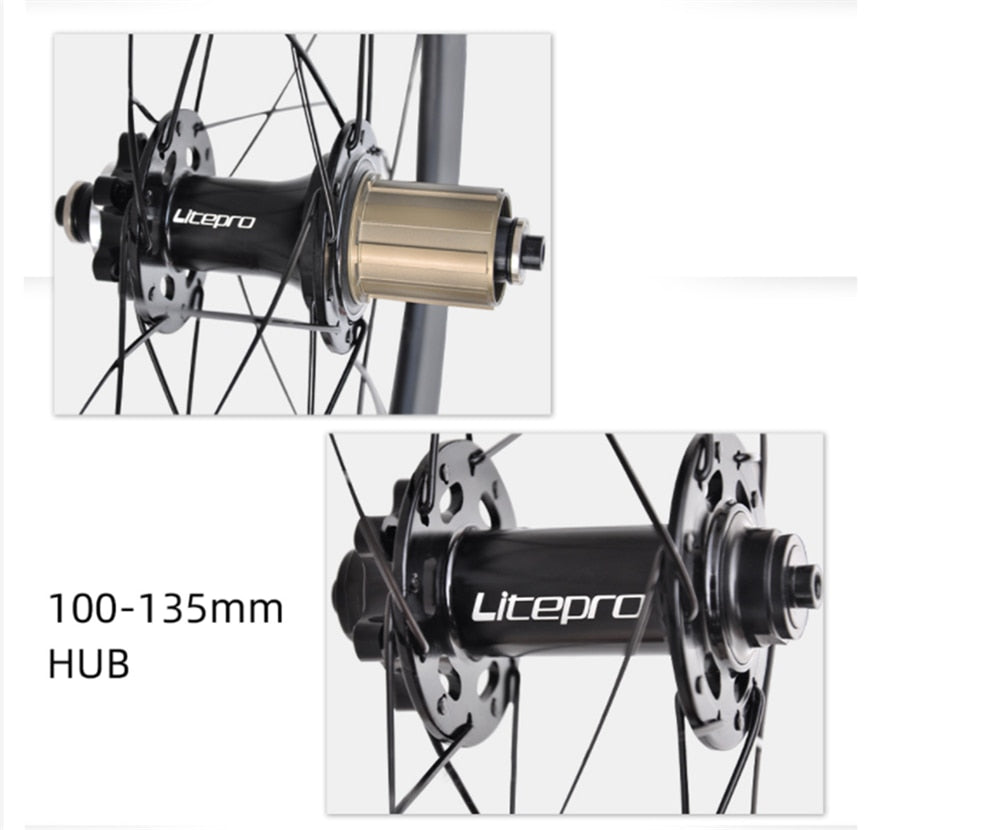 Litepro KFUN/S21 Folding Bike BMX V Disc Brake 406 451 Wheelset