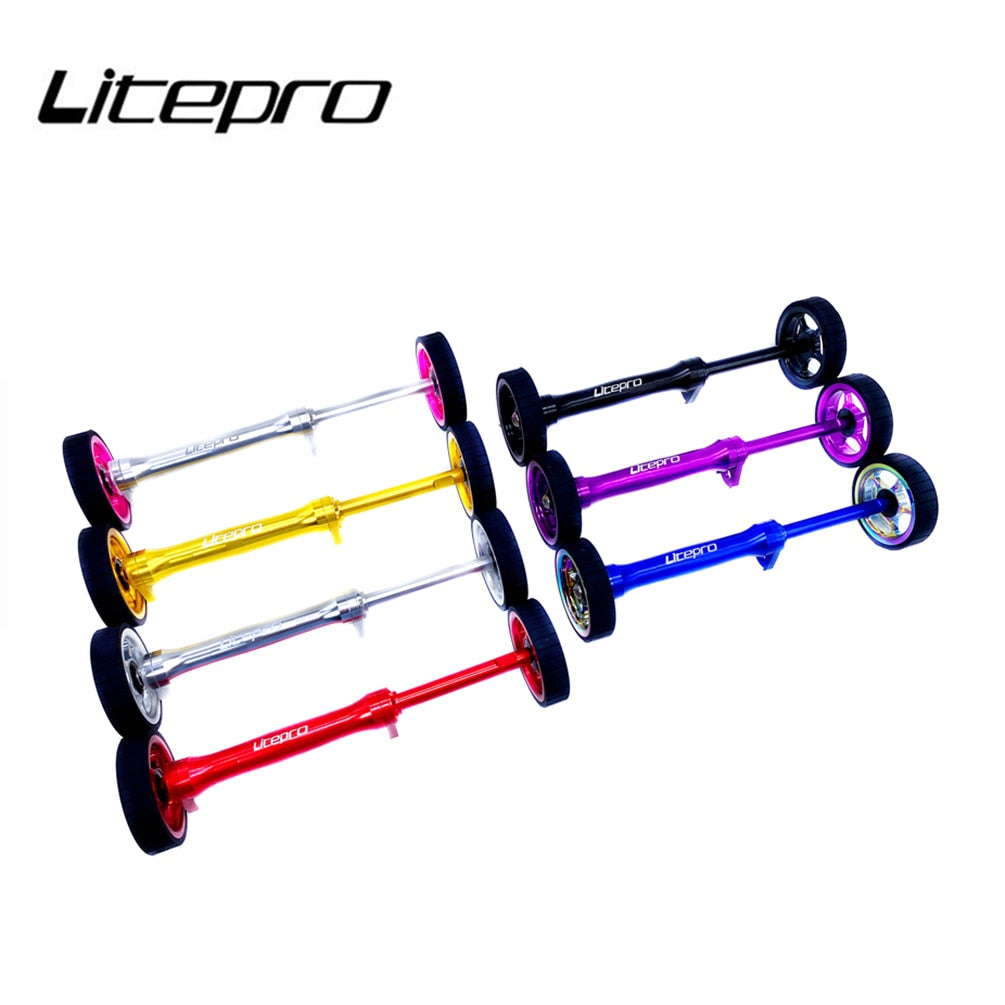 Litepro para Brompton hickened Easy Wheel Extension Rod 
