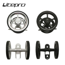 Mud Gear Dual Wheels Mudguard Easy Wheel CNC Aluminum Alloy Bicycle Big Wheelset For Bromp Folding Bike