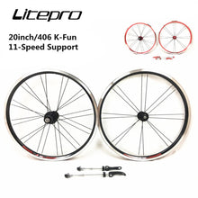 Litepro K-Fun 20inch 406 V Brake Wheelset 4 Sealed Bearings 11 Speed