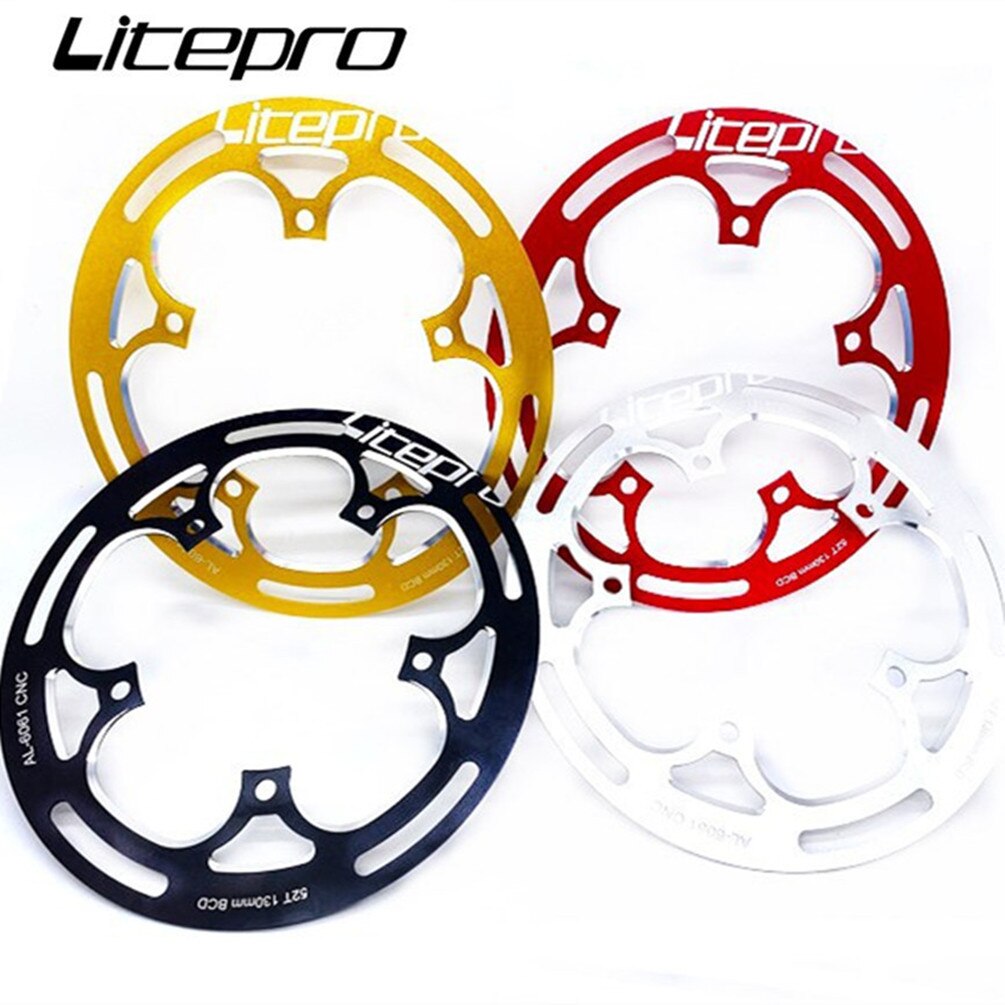 Protector de rueda de cadena de bicicleta plegable Litepro para plato Protect 130BCD 52/53T